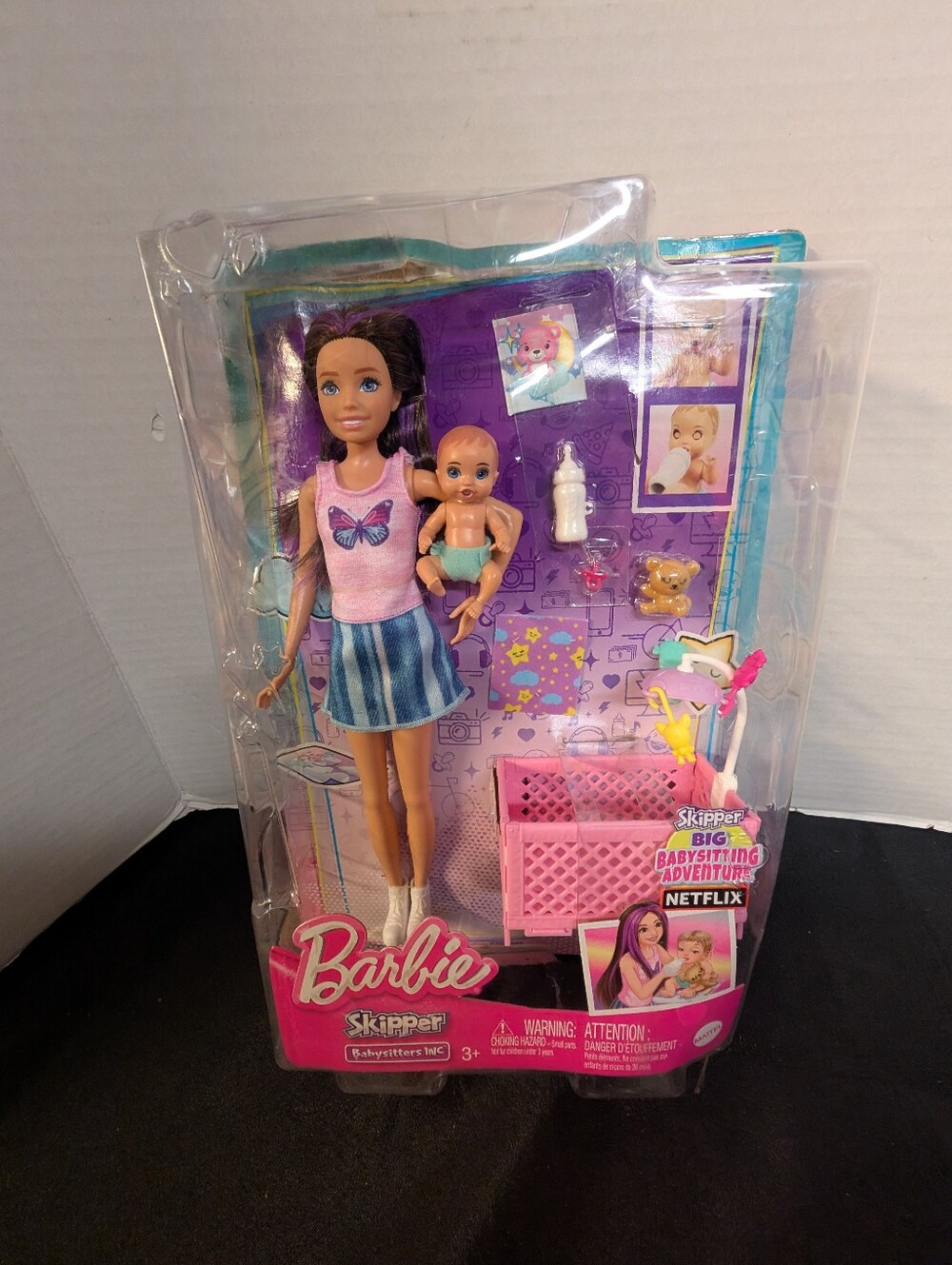 New Barbie Skipper Babysitters Inc Big Babysitting Adventure Doll Baby Playset